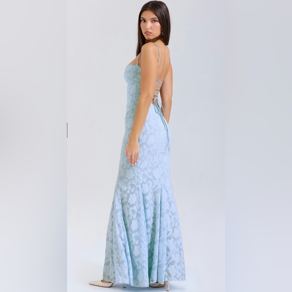 House of CB Light Blue Backless Dress